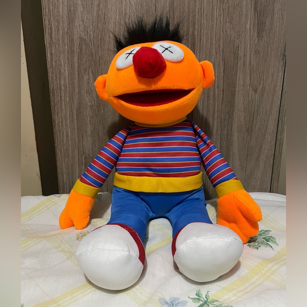 Kaws x Sesame Street Ernie plush